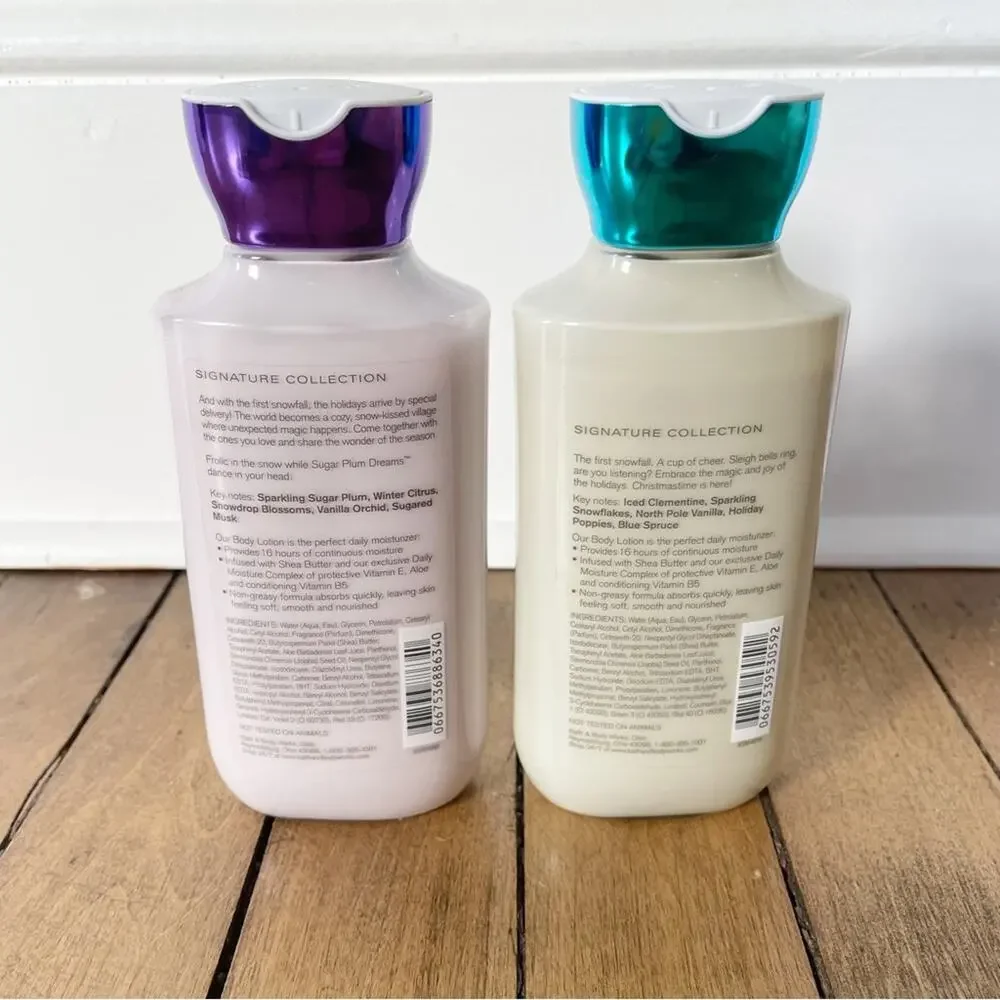 Bath & Body Works Discontinued 8oz Lotion Jingle All The Way / Sugar Plum Dream